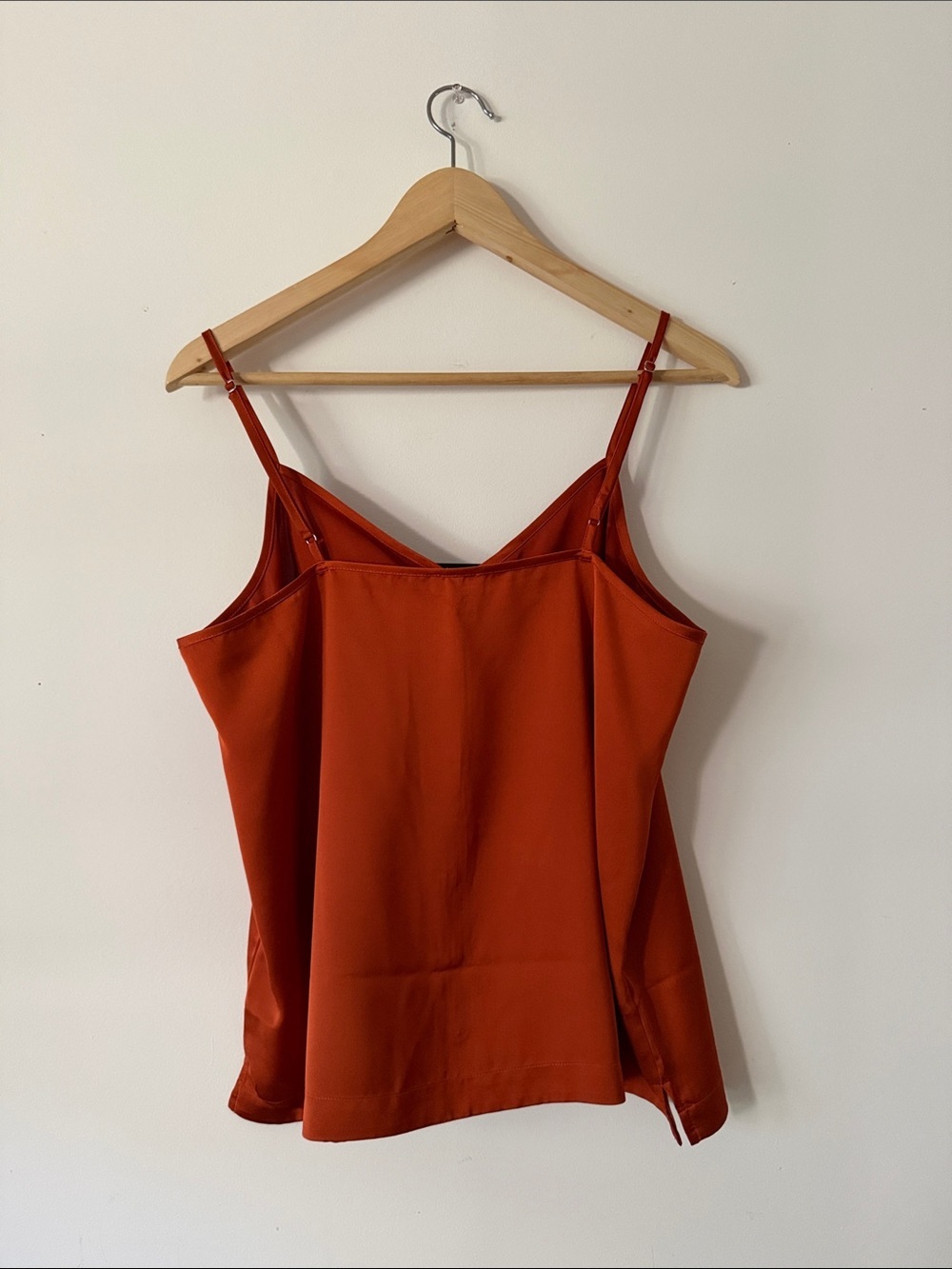 J.Crew NWT Satin Orange Rust Button-Front Cami - Medium - Picture 4 of 12